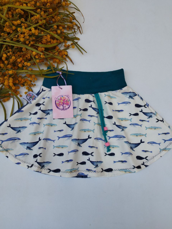 falda voladora infantil ballenas